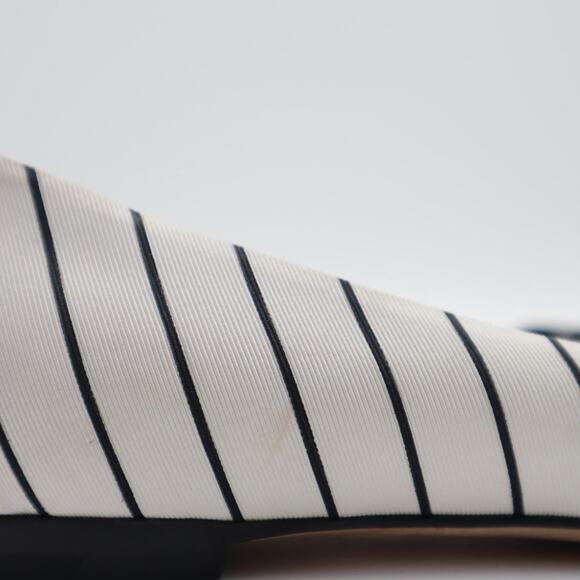 Sergio Rossi D'Orsay Asymmetrical Striped Flats Size 39 - Picture 12 of 12